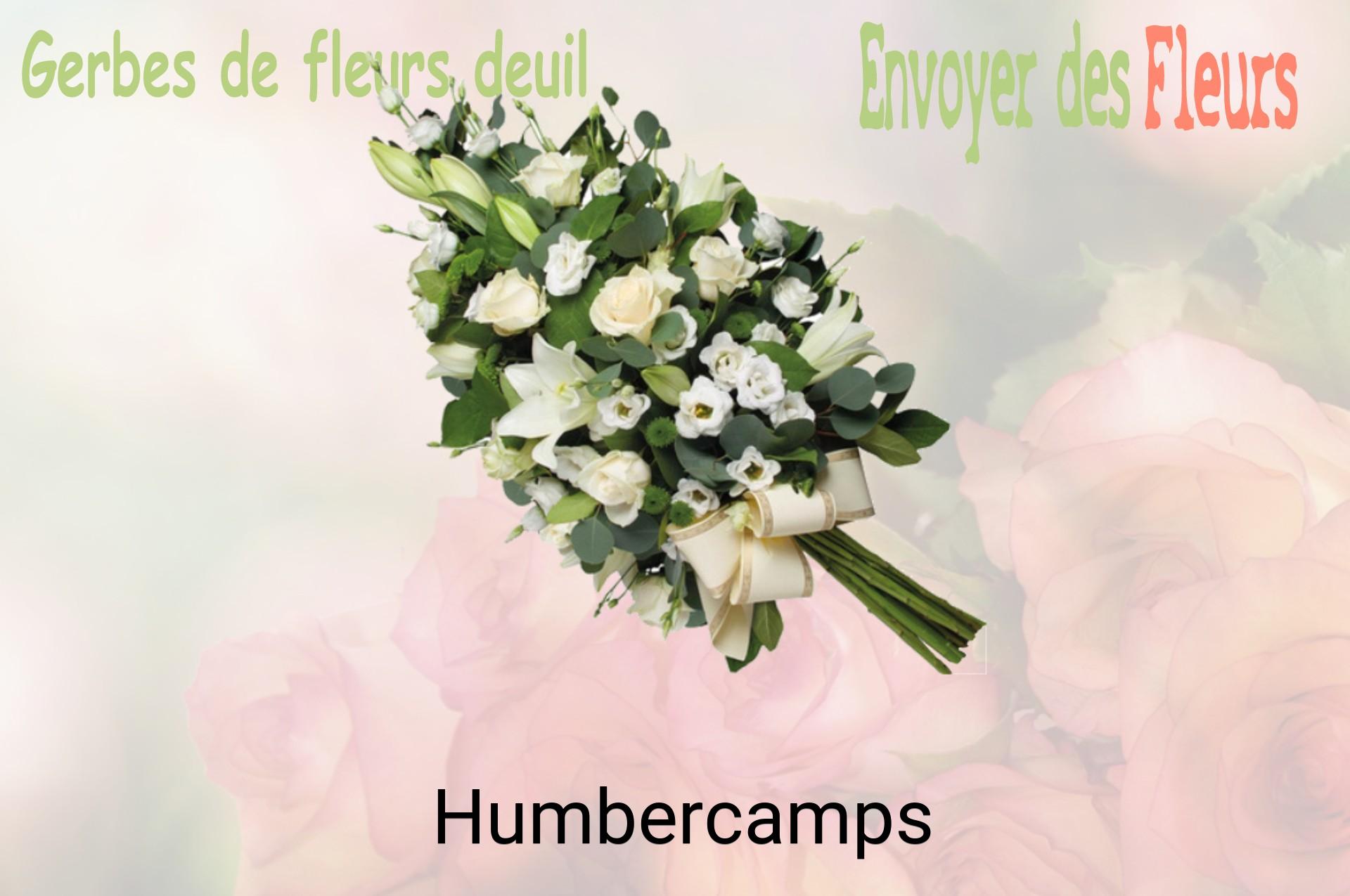 Gerbe de fleurs de deuil livrée à Humbercamps